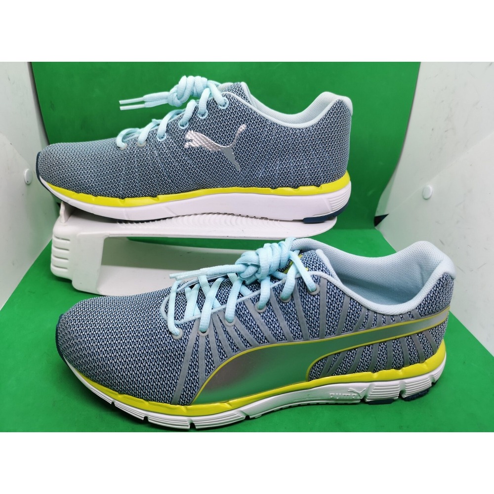 Puma Bravery 2 Women's Slate Blue Yellow Running Sneakers Size 9.5 Mesh